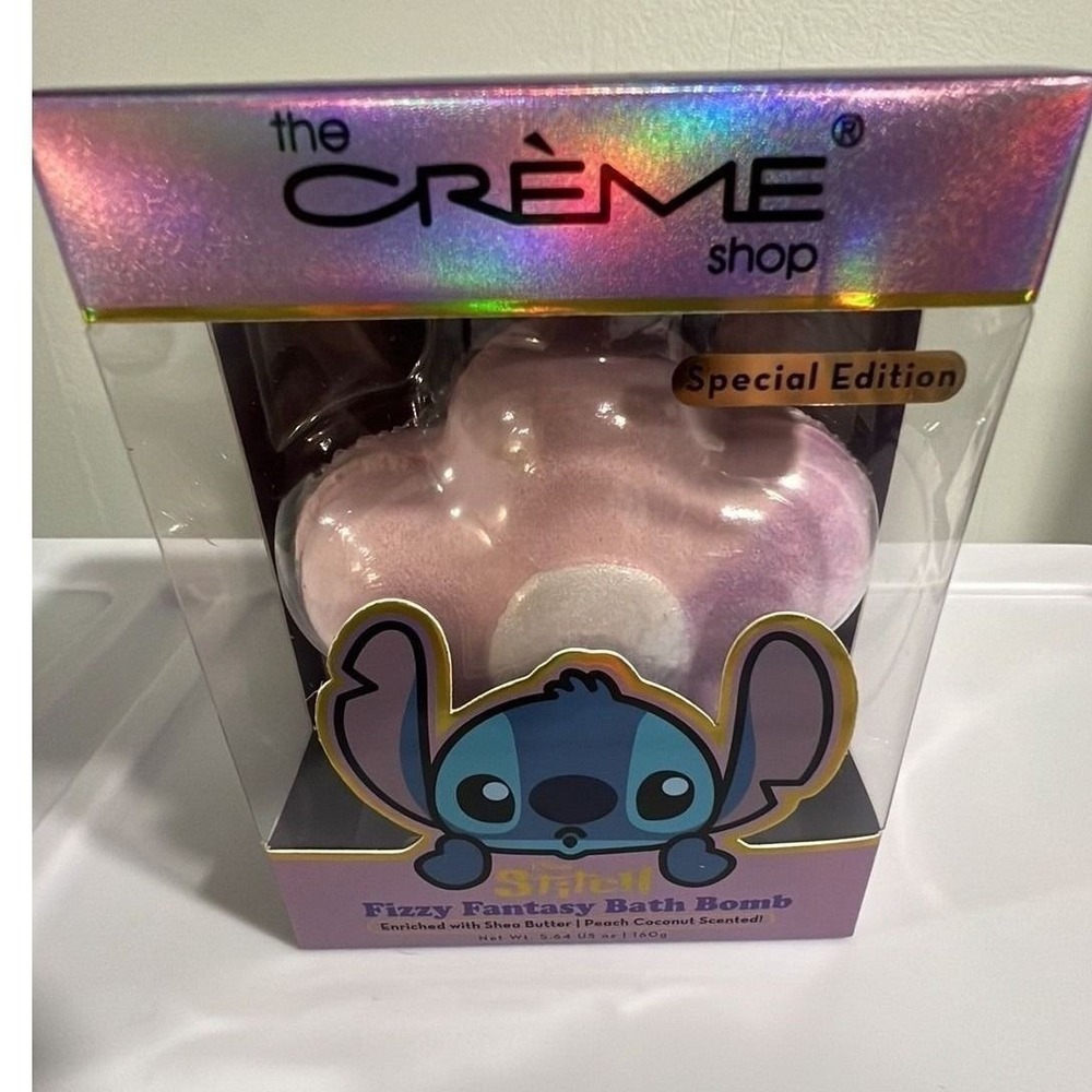 Creme Shop Disney Stitch Fizzy Fantasy Bath Bomb Peach Coconut Special Edition
